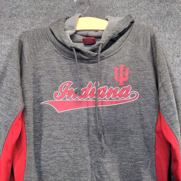 Colosseum Women's Indiana Hoosier Pullover Graphic Hoodie Sweatshirt XL Gray - Picture 3 of 13